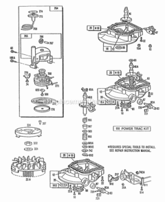 Part Location Diagram of 690506 Briggs and Stratton Shaft-aux Drive